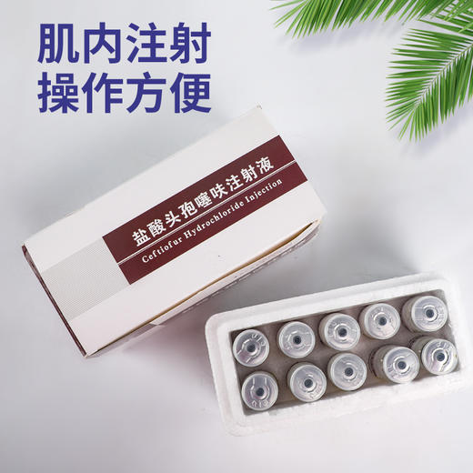 华畜兽药 盐酸头孢噻呋注射液10ml*10支 可维持有效血药浓度达5天以上 广谱杀菌 商品图1