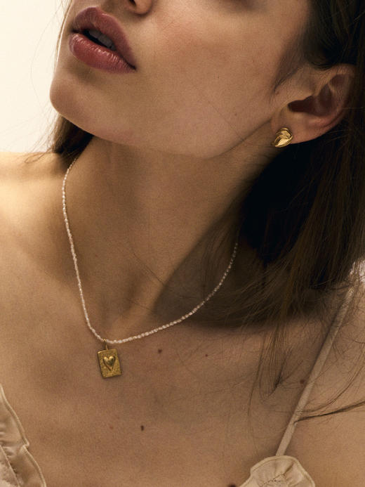 北京仓｜Parel Parel-Dove-爱心 珍珠 项链［波兰设计师］ 商品图1