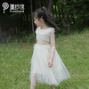 pureshare 女童连衣裙夏季新款蕾丝蓬蓬纱宝宝裙子礼服-杏色蕾丝飘飘裙 商品缩略图4