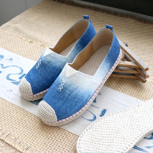 【买麻鞋，雅路人】防脚臭，夏季新款女鞋手工麻鞋时尚枫香染女鞋千层底布鞋YD-116千层底（注：下单15天发货） 商品图0