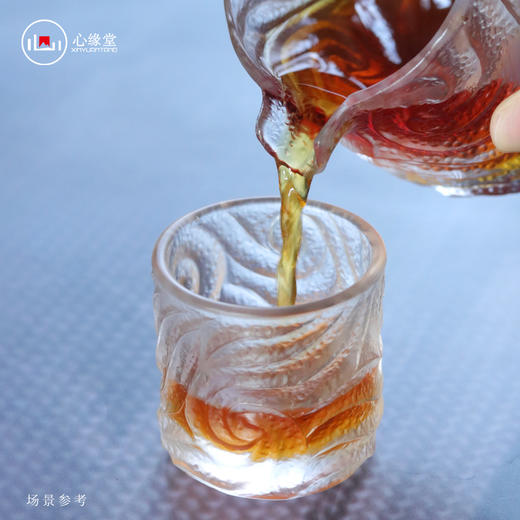 心缘堂琉璃茶器套装【行云流水套装】（1盖碗+1公道+2杯）品茗杯功夫杯茶杯琉璃茶具 商品图2