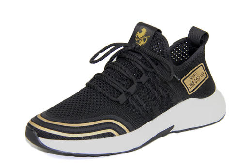 豪行男鞋夏新款11285116网面透气系带运动鞋飞织单网薄款休闲男鞋 商品图1