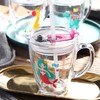 家用儿童钢化玻璃牛奶杯带刻度水杯密封带把手玻璃杯吸管杯 商品缩略图3