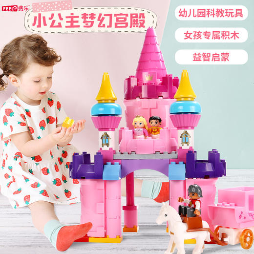 费乐梦幻宫殿/彩盒装109粒/59*12*40/1610拼装益智玩具桌游 商品图3