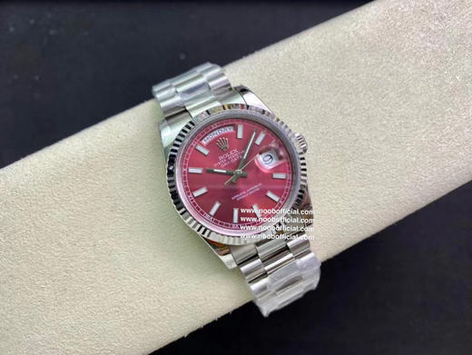 稀缺款 noob 劳力士 酒红色星期日志型系列 2836机芯 36mm 钢带搭配专柜正品一致的 904精钢 商品图2