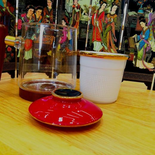 霁红玻璃办公杯 商品图1