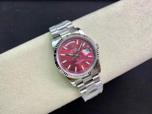 稀缺款 noob 劳力士 酒红色星期日志型系列 2836机芯 36mm 钢带搭配专柜正品一致的 904精钢 商品图14
