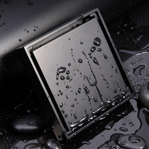 SQ：3848四方隐形地漏 -992黑古 商品图0