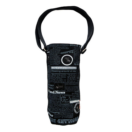 HUJI祤集长筒斜挎包插画报刊黑猫 商品图2