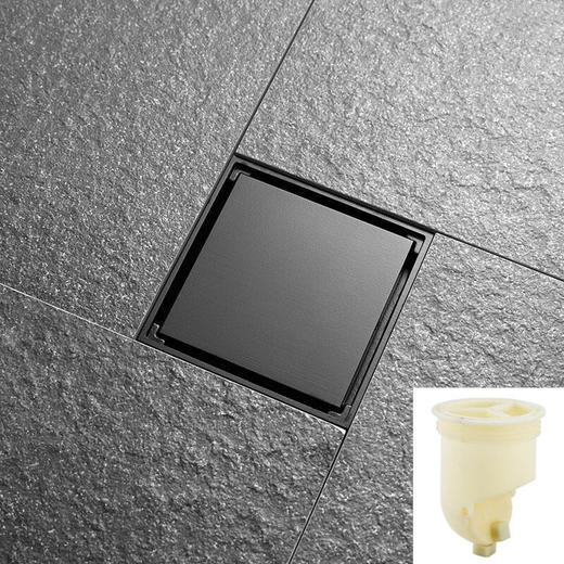 SQ：3848四方隐形地漏 -992黑古 商品图4