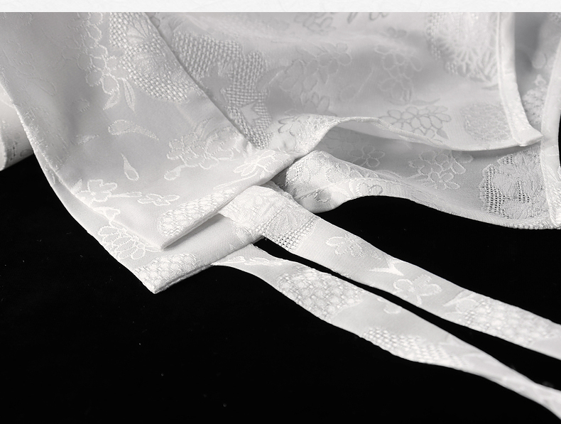 new hanfu系列-假领-石榴花纹罗面料复古真丝汉服领巾装饰生活在左