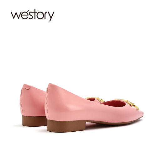 westory女鞋2021秋季新款软底尖头浅口奶奶鞋平底单鞋W21CE70811 商品图2