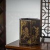 清代 黑漆描金婴戏图六角笔筒 商品缩略图1