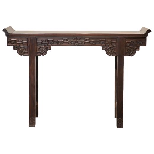 清代 红木夹头榫龙纹翘头案 商品图5