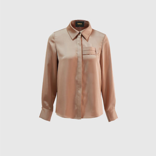 胸前假袋显瘦衬衣 商品图0