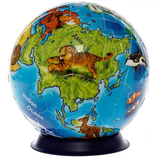 Ravensburger拼图睿思3D拼图球动物地球仪121267 商品图1