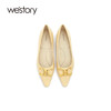 westory女鞋2021秋季新款软底尖头浅口奶奶鞋平底单鞋W21CE70811 商品缩略图3