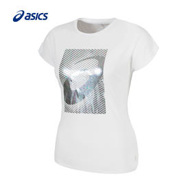 Asics亚瑟士 女款镂空Logo印花短袖T恤