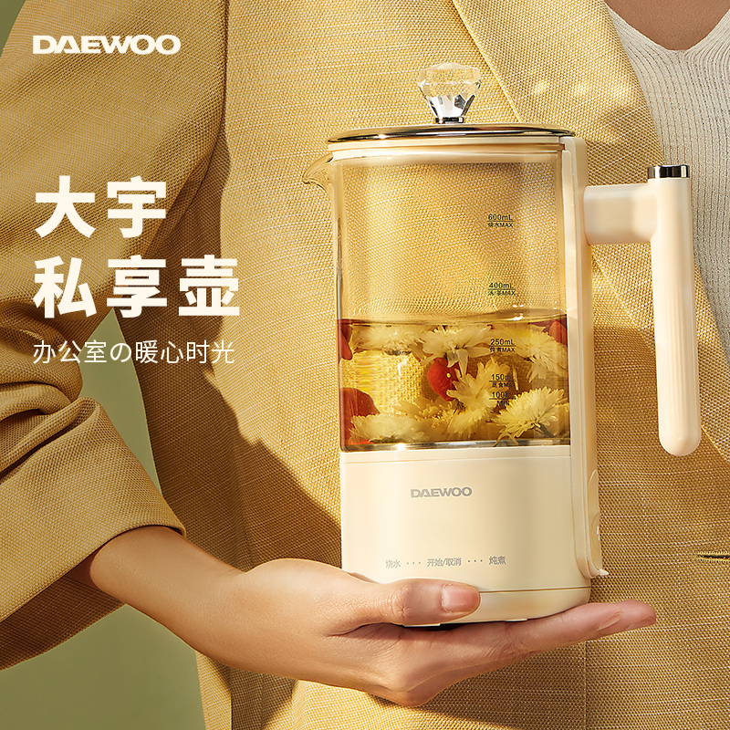 DAEWOO大宇 mini养生壶多功能煮茶器办公室小型烧水壶YS2