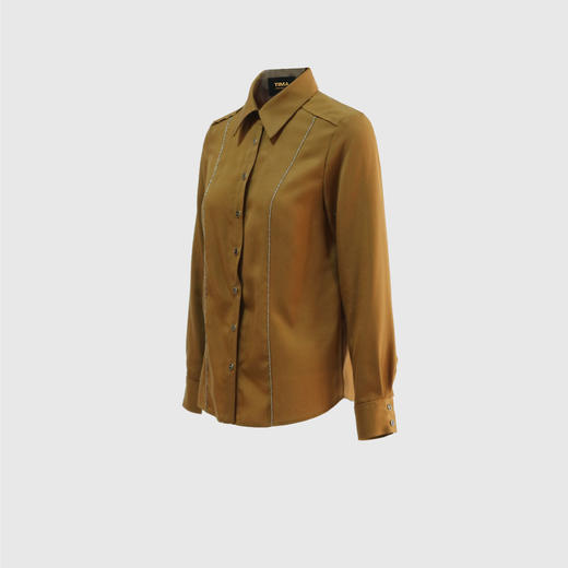 手工珠链装饰气质衬衣 商品图1