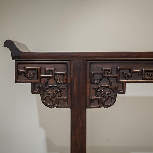 清代 红木夹头榫龙纹翘头案 商品图3