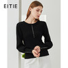 EITIE爱特爱秋季新款优雅宫廷风泡泡袖修身显瘦百搭针织衫女6301001 商品缩略图10