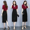 HRFS-WZ71069新款潮流时尚简约舒适中长款拼接连衣裙 商品缩略图3