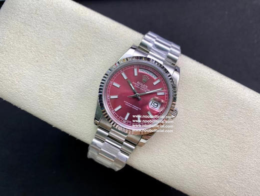 稀缺款 noob 劳力士 酒红色星期日志型系列 2836机芯 36mm 钢带搭配专柜正品一致的 904精钢 商品图3