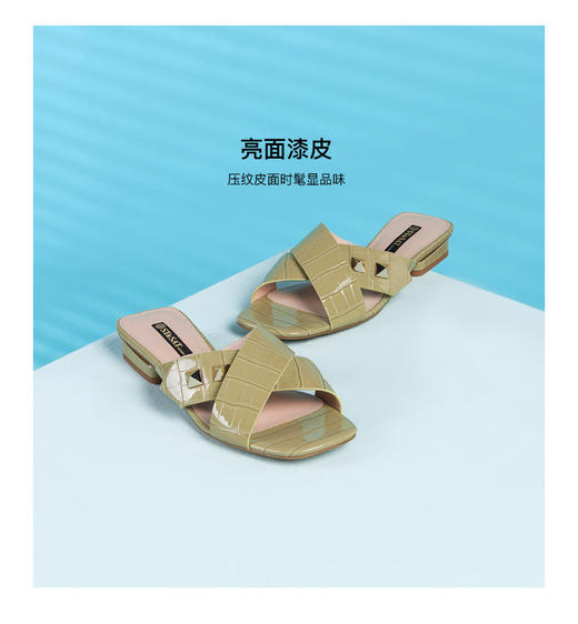 星期六女凉拖2021夏季新款外穿铆钉网红拖鞋女鞋SS12110553 商品图0