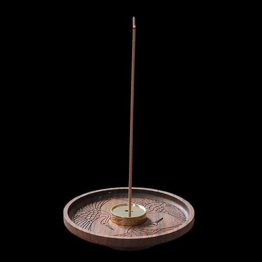 唯诗香赏| 黑胡桃木质线香插香座插香器 简约中式半手工禅意香插 商品图5