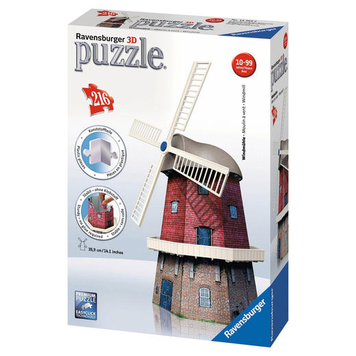 Ravensburger拼图睿思3D建筑拼图荷兰风车125630 商品图0