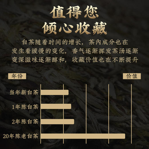传奇会茶叶 正宗福鼎老白茶白毫银针 陈香高山紧压老白茶茶饼共300g 商品图1