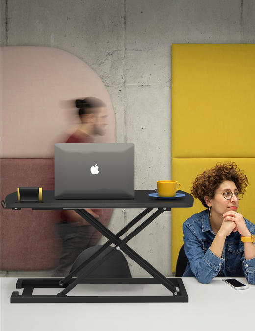 【站坐结合 健康办公】米乔人体工学 气动升降桌  14年专注人体工学跨国品牌，呵护腰椎颈椎 商品图3