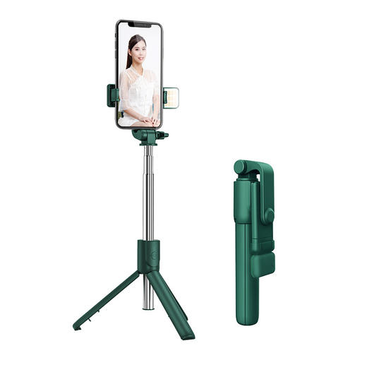【自拍杆】 手机自拍杆 线控铝合金拍照神器 直播迷你免蓝牙带三脚架 商品图4