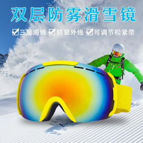 【运动装备】新款滑雪眼镜双层防雾大球面成人户外登山运动滑雪护目镜