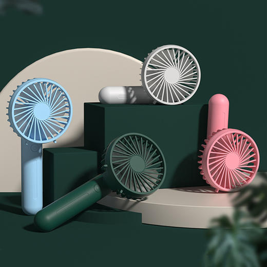 【巴掌大小！锂电池手持风扇】行走的风源，安静低噪不扰，出行小巧便携，逛街不怕出汗脱妆，持久续航可充电，颜值爆表可桌面可手持 商品图0