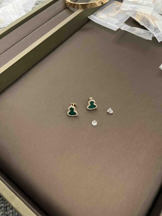 Qeelin绿葫芦耳钉（一对），乱真精工，高品质，实拍，配全套专柜包装 商品图2