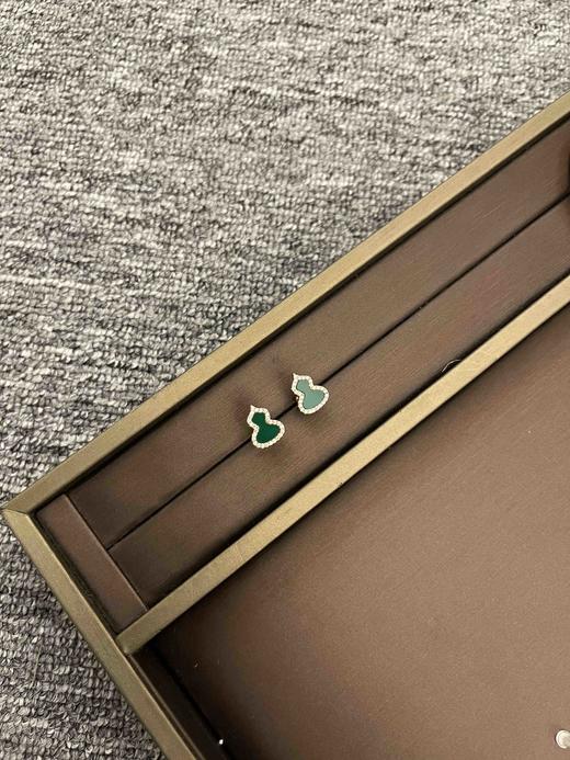 Qeelin绿葫芦耳钉（一对），乱真精工，高品质，实拍，配全套专柜包装 商品图3