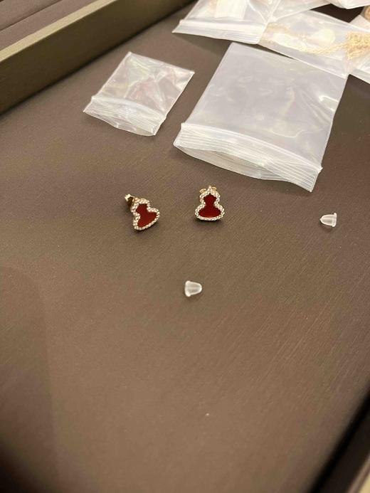 Qeelin红葫芦耳钉（一对），乱真精工，高品质，实拍，配全套专柜包装 商品图1