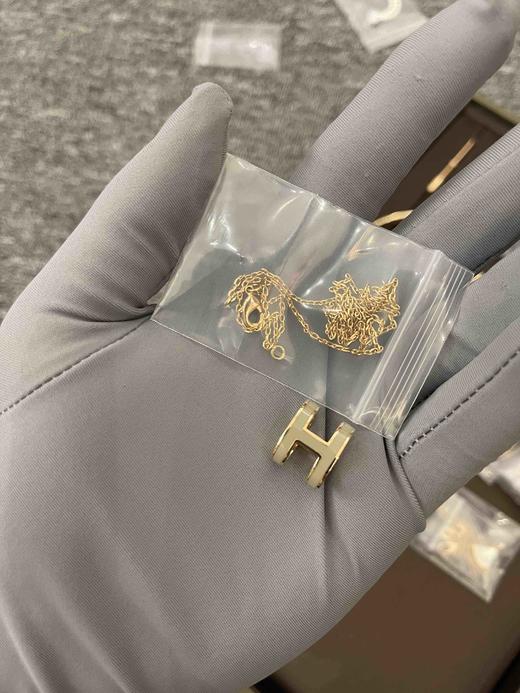 爱马仕经典H项链（奶茶色），乱真精工，高品质，实拍，配全套专柜包装 商品图7