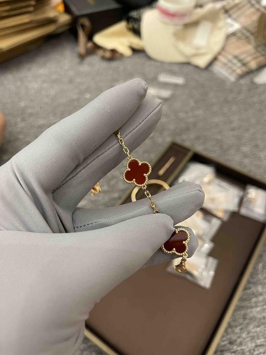 Vca经典四叶草红5花手链，乱真精工，高品质，实拍，配全套专柜包装 商品图7