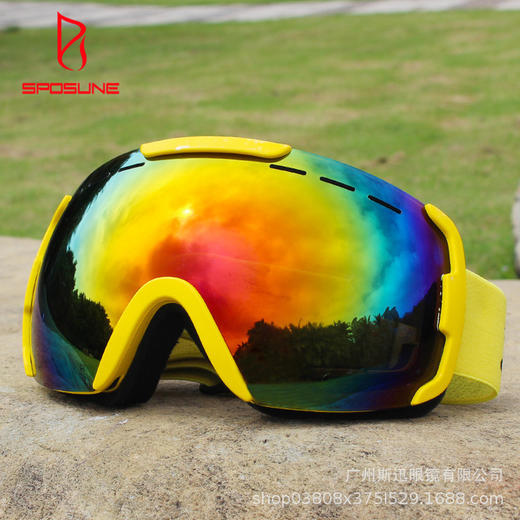 【运动装备】新款滑雪眼镜双层防雾大球面成人户外登山运动滑雪护目镜 商品图3
