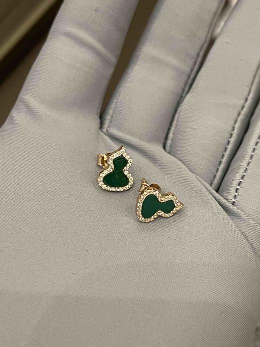 Qeelin绿葫芦耳钉（一对），乱真精工，高品质，实拍，配全套专柜包装 商品图1