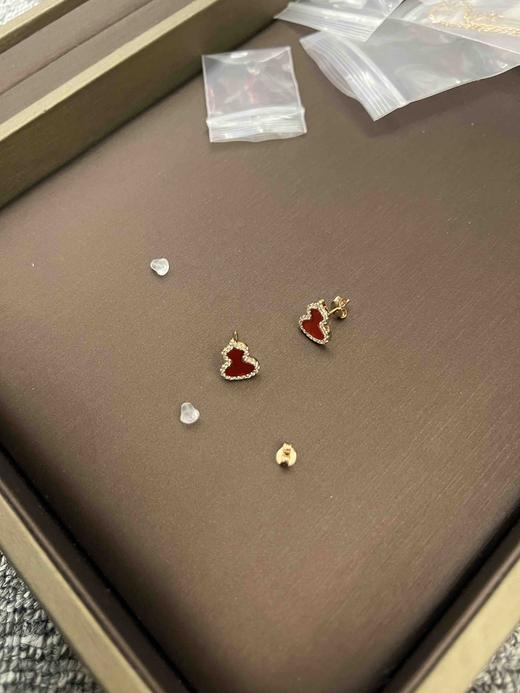 Qeelin红葫芦耳钉（一对），乱真精工，高品质，实拍，配全套专柜包装 商品图8
