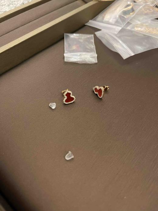 Qeelin红葫芦耳钉（一对），乱真精工，高品质，实拍，配全套专柜包装 商品图2