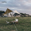 HOMFUL皓风「户外露营蝶形棉布加厚天幕」防大雨凉棚防晒多人遮阳 商品缩略图0