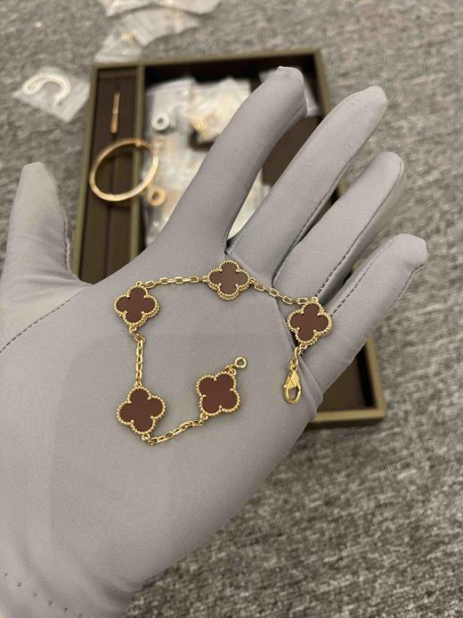 Vca经典四叶草红5花手链，乱真精工，高品质，实拍，配全套专柜包装 商品图0