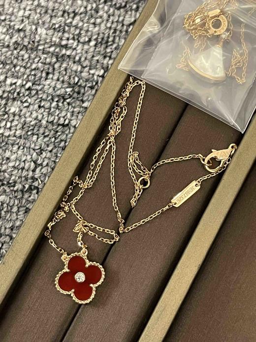 Vca单钻红四叶草项链，乱真精工，高品质，实拍，配全套专柜包装 商品图1