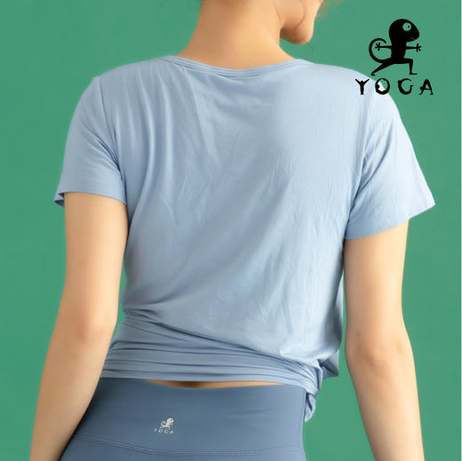 壁虎瑜伽【2107SY055】舒适亲肤T恤（一体式胸垫）【5天发货】 商品图7
