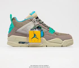 耐克乔丹Union LA x Nike Air Jordan 4 Retro SP"Desert Moss"AJ4中帮复古休闲运动鞋DJ5718-300